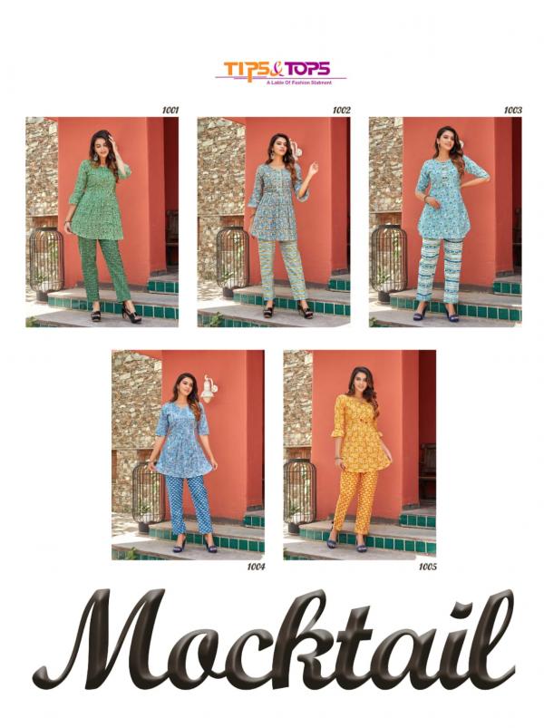 Tips & Tops Mocktail Designer Cotton Kurti With Bottom